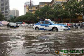 甘肅蘭州迎來(lái)今年最強(qiáng)降雨，車(chē)如船行